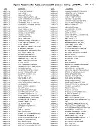 The company's filing status is listed as in existence and its file number is 0800743268. Company Pipeline Association For Public Awareness