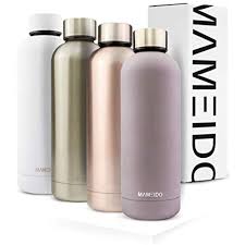 Mameido Trinkflasche 500ml Edelstahl Thermosflasche Auslaufsicher Kohlensaurehaltige Getranke 24h Kalt Wasserflasche Thermosflasche Trinkflasche Edelstahl