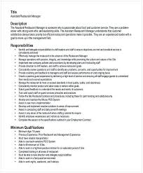 Assistant Restaurant Manager Resume 1 Hotel And Restaurant Management Being In A Hospitality Both Challenging And Exciting Read The Sample Resume For Hotel