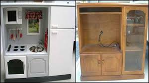tv cabinet into a play kitchen