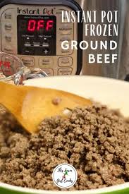 I think you can also have warm water in a pot and put the plastic wrap above it to defrost it slightly. Instant Pot Frozen Ground Beef
