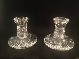 2.5 h x 4.25 w diameter. Two Vintage Waterford Crystal Candlestick Holders Cns3m1 3 1 2 Ebay Crystal Candlesticks Waterford Crystal Candlesticks