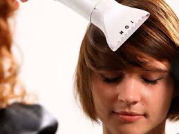 Take a small strand (no bigger than 1 inch/2.5cm) and clasp it between the plates of the flat iron. How To Straighten Short Hair With A Blow Dryer Howcast