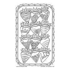 Chocolate Covered Strawberries Coloring Page Valentine Coloring Pages Valentine Coloring Printable Valentines Coloring Pages