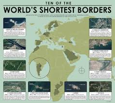 10 Of The World S Shortest Borders Vivid Maps Map Borders Geography