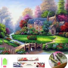 Download your free cross stitch pattern for free and enjoy countless hours of stitching. Amazon Com Large 5d Diamond Painting Kit For Adults Full Square Drill Embroidery Cross Stitch Crystal Rhinestone Mosaic Making Home Decor Christmas Gift Spring Landscape Cottage Art Craft Summer Scenery