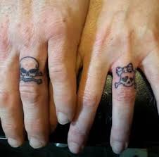 Best Tattoo Finger Skull Wedding Ring Ideas Finger Tattoos Skull Finger Tattoos Finger Tattoos For Couples