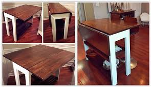 Drop Leaf Kitchen Table Island Bar Cart With Storage Two Folding Table Leafs Which Expa Kitchen Table With Storage Kitchen Table Redo Diy Kitchen Table