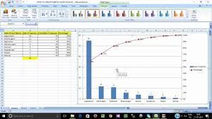 How To Create Pareto Chart In Ms Excel Tamil