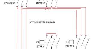 Wiring star dan delta rangkaian star delta ini diawali dengan hubung star terlebih dahulu, setelah itu masuk dalam rangkaian breaker dan kontaktor ke motor. Membuat Rangkaian Kontrol Motor Listrik 3 Fasa Dua Arah Putaran Star Delta Wijdan Kelistrikan