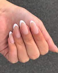 Pin By Liv Mcfadden On Mani White Tip Acrylic Nails Rounded Acrylic Nails French Tip Acrylic Nails