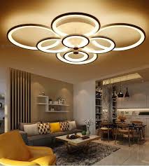 Remote Control Living Room Bedroom Modern Ceiling Lights Dimming Led Lighting Ebay