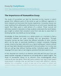 Almost all conference presentations involve a question and answer session after the presentation. The Importance Of Humanities Free Essay Example