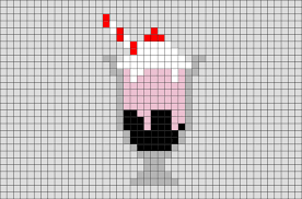 Ice Cream Sundae Pixel Art Pixel Art Grid Pixel Art Pixel Art Templates