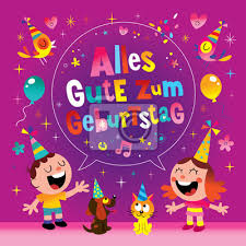 Alles Gute Zum Geburtstag Deutsch Tedesco Buon Compleanno Biglietto Carta Da Parati Carte Da Parati Tedesco Lettering Tipo Myloview It