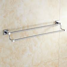 Alpine chrome ptc electric heated ladder towel rail optional 24 hour wireless / fused spur timer bright chrome finish perfect for modern bathrooms, kitchens and drying rooms. Leyden Brass Towel Bar Double Towel Rail For Bathroom Wall Mounted Modern Rail Chrome Square Towel Holder Bathroom Accessories Towel Bars Aliexpress
