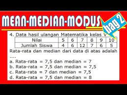 Standard deviation is expressed in the same unit as the values in the dataset so it measure how much observations of the data set differs from its mean. Trik Pengolahan Data I Mean Median Modus I Soal Dan Pembahasannya Youtube