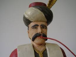 Antiker seltener großer Türke Holz geschnitzt Erzgebirge vor 1945