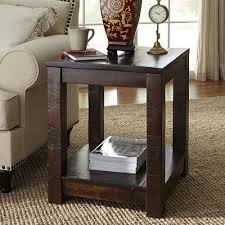 Parsons End Table Tobacco Brown Living Room Side Table End Tables Coffee Table With Shelf