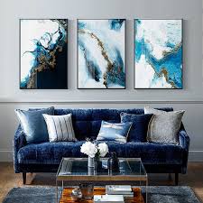 Feb 12, 2020 · the light turquoise painted floors and deeper, more matte blue walls create the perfect backdrop for a playful gallery wall of gilt mirrors, religious iconographies, and more modern portraits. Nordic Blue And White Marble Texture Canvas Painting Abstract Posters And Prints Turquoise Wall Art Pictures For Living Room Buy At The Price Of 2 74 In Aliexpress Com Imall Com