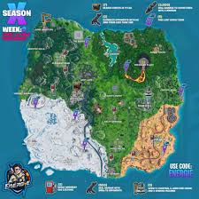 Fortnite chapter 2 season 1 battle pass and trailer leak. Fortnite Season X Week 2 Spray Pray Cheat Sheet With All Mission Locations Missions In Season X Allow Players To Earn Battle Star Fortnite Cheating Seasons