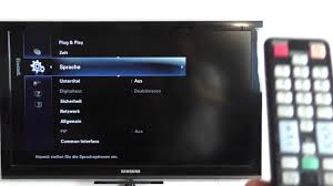 Samsung Serie 6 Tv Menusprache Einstellen Youtube