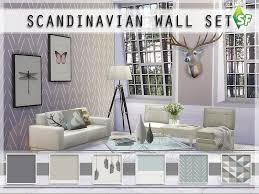 Scandinavian Wall Set The Sims 4 Catalog Sims 4 Cc Furniture Sims 4 Sims 4 Kitchen
