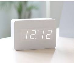 rechargeable brick white click clock alarm clock clock led clock