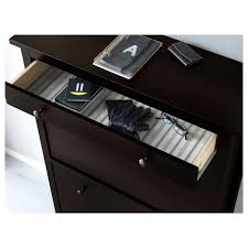 Hemnes Black Brown Shoe Cabinet With 2 Compartments 89x127 Cm Ikea In 2020 Hemnes Shoe Cabinet Shoe Cabinet Hemnes