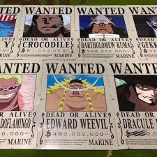 Poster buronan bajak laut topi jerami. Jual Poster Buronan One Piece Shichibukai 7 Pcs Original Kertas A4 Paper Kota Tangerang Kecapilawas Tokopedia