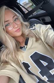 Saints game with custom jersey