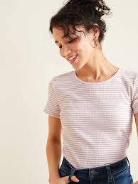 Also set sale alerts and shop exclusive offers only on shopstyle. Slim Fit Striped Rib Knit Tee For Women Old Navy