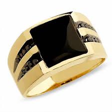 Sparkling and beautiful bruna wedding/engagement and anniversary ring for that special woman of virtue and mr right. Men S Onyx Ring In 10k Gold With Enhanced Black Diamonds Zales