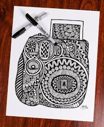 Zentangle Polaroid Doodle Art Designs Mandala Design Art Zentangle Patterns