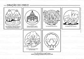 Oracao Do Creio Desenho Para Colorir Amiguinhos De Deus