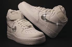 Swarovski X Nike Air Force 1 High Custom Women Crystal Etsy In 2020 Nike Air Force Nike Air Nike Air Shoes