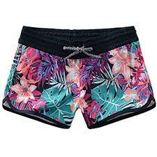 Women S Floral Printed Beach Shorts Summer Elastic Waist Board Shorts Find Out More About The Great Product At T Swim Shorts Women Ladies Surf Surf Swimsuit