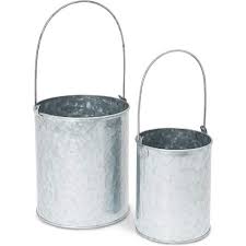 Nirman galvanized metal oval ice bucket, beverage tub, party tray platter,drink holder, with side handle. Galvanized Metal Bucket For Home Decoration 2 Sizes 2 Pack Target