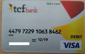 Check spelling or type a new query. Bank Card Tcf Bank Debit Card Tcf Bank United States Of America Col Us Vi 0881
