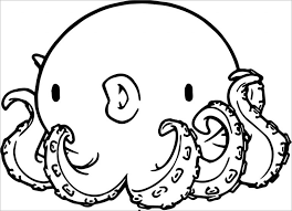 More color by number pages here. Cute Baby Octopus Coloring Pages Colouring Pages Sensation