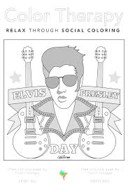 Elvis coloring pages for kids online. Color Therapy Gift Of The Day Free Coloring Page Free Coloring Pages Coloring Pages Color Therapy