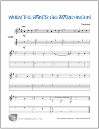 Take a look at the following guitar and the neck diagrams to know more. When The Saints Go Marching In Free Beginner Guitar Sheet Music Tab