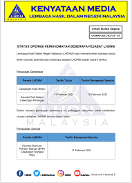 Check spelling or type a new query. Kenyataan Media Lembaga Hasil Dalam Negeri Malaysia Facebook