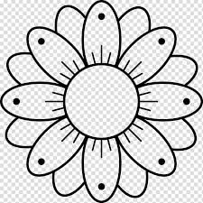 Sunflower Black And White Drawing Black And White Coloring Book Line Art Cartoon Common Sunflower Petal Transparent Background Png Clipart Hiclipart
