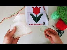 Jakar Isleme Ile Lale Sablonu Yapma Part 3 Orgu Bebekyelegi Elorgusu Isleme Knitting Babyknit Isle Youtube Orgu Nakis Tasarimlari Tulip