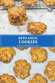Keto Anzac Cookies Low Carb Chewy Biscuits Recipe Keto Cookie Recipes Anzac Cookies Snack Recipes