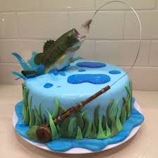 Best fish birthday cake from best 25 gone fishing cake ideas on pinterest. Fly Fishing Cake For My Hubby Bass Jumping Out Of Water Fish Cake Birthday Fish Cake Birthday Cakes For Men