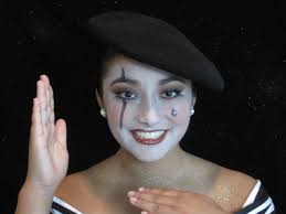 mime and harlequin makeup dance