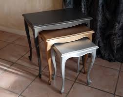 Tables Gigognes Rectangulaires En Bois Peint 2020 Mobilya Boyama Mobilya Yenileme Degistirilmis Mobilyalar