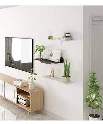 dnnni欧式免打孔铁艺一字隔板墙上置物架墙壁挂客厅电视墙面搁板 home decor floating nightstand decor